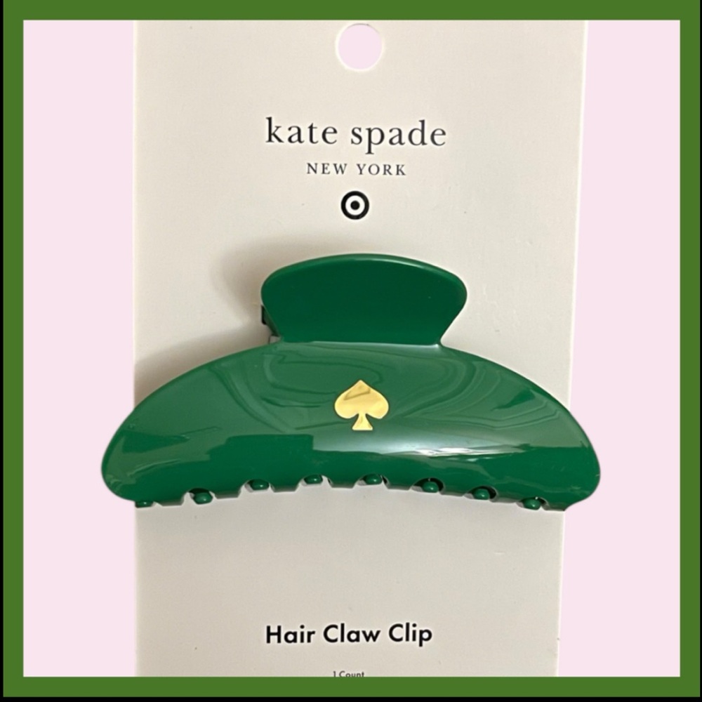 BRAND NEW KATE SPADE NEW YORK X HAIR CLAW. CLIP IN GREEN.